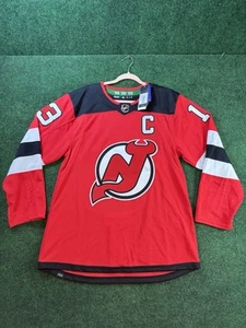 Nico Hischier #13 New Jersey Devils NHL Hockey Adidas Red Jersey Size 50 - Picture 1 of 9