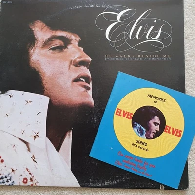 ELVIS PRESLEY–"HE WALKS BESIDE ME" U.S LP WITH RARE BONUS PHOTO BOOKLET. NOT FTD - Image 1 of 4