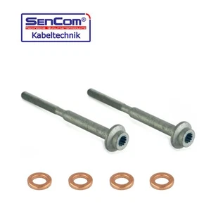 2x Schraube + 4 Dichtung Einspritzdüsenhalter für VW Skoda Seat Audi WHT005490 - Picture 1 of 4