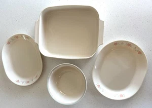 Casseruola vintage Corelle Forever Yours Heart Design, ciotola da portata, 2 piatti - Foto 1 di 7
