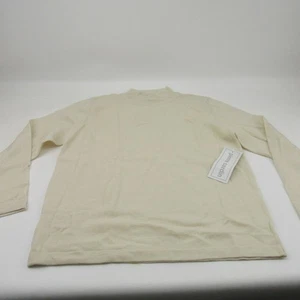 Pierre Cardin Womens Mock Neck Fine Wool Long Sleeve Knit Top Cream Size L - Picture 1 of 8