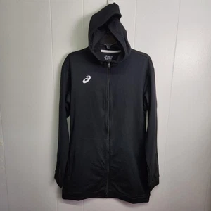 ASICS Thermopolis Fleece TM Hoody Womens XS Black Full Zip Hoodie Jacket New - Picture 1 of 15