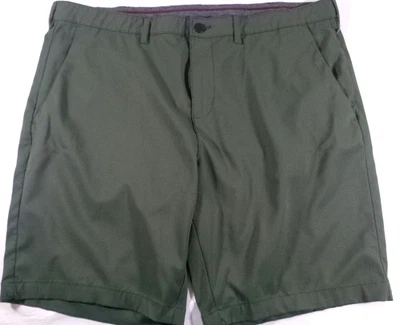 Jachs-Mens Perfornace Chino Golf Shorts-Size 40-Dark Green-Stretch Waist - Image 1 of 4