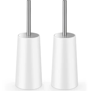 Toilet Brush and Holder, 2 Pack Toilet Brush with 304 Stainless Steel Long Ha... - Picture 1 of 7