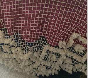 Vintage canopy crochet handmade queen size tassels Boho Southern ** Please Read