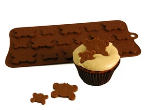 Peek-a-boo Bears Teddy Silikon Form Schokolade Süßigkeiten Zuckerpaste Kuchen Süßigkeiten Pfanne - Bild 1 von 2