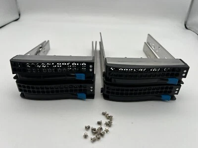 Lot of 4 Supermicro 3.5" Server Hard Drive Caddy w/Screws 01-SC81302-XX00C004 - Image 1 of 2