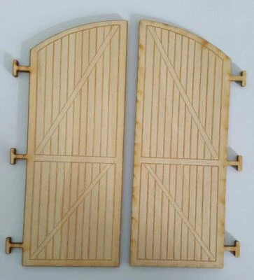 Korber Models #D0011 - O Scale - Wood Round House Doors - Image 1 of 2