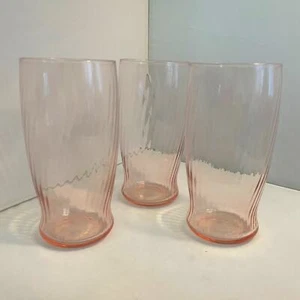 3 Wheaton Symphony Pink Highball Drinking Glasses - Picture 1 of 8