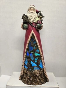 CRACKER BARREL 17" RUSTIC LIGHT CHANGING SANTA FIGURE IN BOX - Picture 1 of 3
