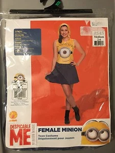 New in Bag Dispicable Me Female Minion Costume dress up Party Halloween M - Picture 1 of 2
