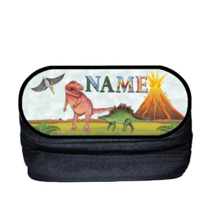 Stifteetui Dino Name Schlamperrolle Federmappe Schlampermäppchen Stiftebox - Bild 1 von 8
