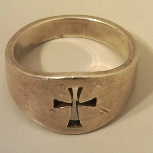 James Avery Cross Cutout Crosslet Ring Gr.9-10 Sterlingsilber breit dick - Bild 1 von 9