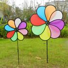 Whirligig Wheel Pinwheel Wind Chime Flower per Camping Festival Rainbow