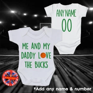 Bucks "Me & My Daddy Love" Grandad Mummy Personalised Babygrow Romper Gift - Picture 1 of 1