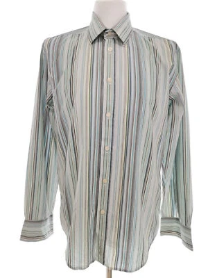 BEN SHERMAN  T. L Colorido Algodón 100% Manga larga Rayas - Imagen 1 de 4