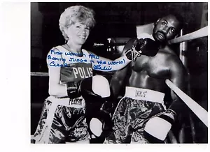 CAROL POLIS-FIRST WOMAN PRO BOXING JUDGE IN WORLD- signed 8x10 Photo COA 2016 - Picture 1 of 1