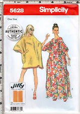 "Misses' & Women's Jiffy Caftan in 2 Lengths" Simplicity 1970s Authentic 5628