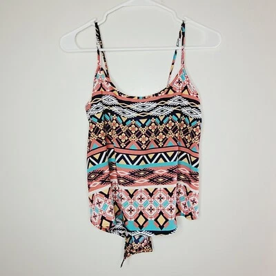 Top Ambiance Para Mujer Pequeño Coral Boho Occidental Fluido Ligero Fácil Verano Lindo Foto 1 de 4