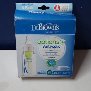 📀 Dr. Brown's Anti-Colic Options Baby Bottle, 3 Pack (AS SHOWN) - Open Box - Picture 1 of 6