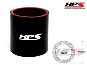 HPS 2 9/16" 65mm 4-Ply Silicone Intercooler Turbo Intake Pipe Coupler Hose BLACK - Imagen 1 de 1