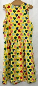 240238 Girls 130 cm US 8 HANNA ANDERSSON Yellow Tulip Knit Tank Dress EUC  - Picture 1 of 3