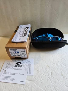 Costa Del Mar Paunch 06S9049 Matt Smoke Blue Mirror 580P Sunglasses NEW - Picture 1 of 8
