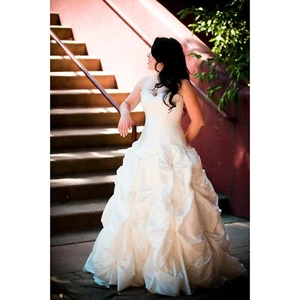 Maggie Sottero | Strapless Sweetheart Neck Corset Back Bridal Gown in Soft White - Picture 1 of 15