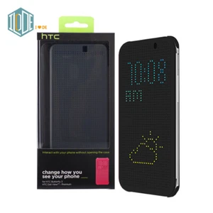 Original HTC Official Butterfly 3 Dot View Ice Premium Smart Cover (M261) Schwarz - Bild 1 von 8