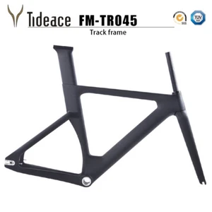 Telaio bici pista ingranaggio fisso carbonio BSA 49/51/54/57 cm nero opaco telai OEM - Foto 1 di 6
