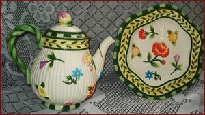 FITZ & FLOYD FLOWER PITCHER PLATE SET - Picture 1 of 2