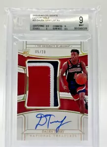 2022 National Treasures Collegiate Dalen Terry Rookie Patch Auto/10 BGS 9 - Bild 1 von 2