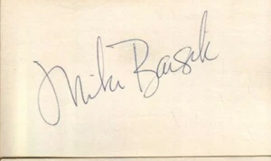 Mike Bacsik Autographed Vintage Index Card Rangers & Twins Pitcher / Hank Aaron - Picture 1 of 1