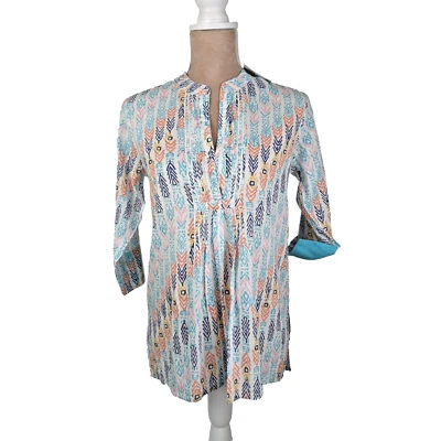 Roberta Roller Rabbit Arles Shirt TUNIC Blue White XS top NWT - Image 1 of 4