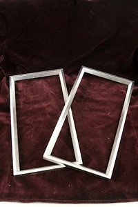 Juego de 2 marcos de fotos de aluminio liso tamaño inusual 12,5" x 6,5" sin vidrio  - Imagen 1 de 4