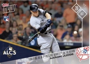 2017 TOPPS NOW #801 AARON JUDGE TOWERING HR IN 7TH PUTS YANKEES ON THE BOARD - Picture 1 of 2