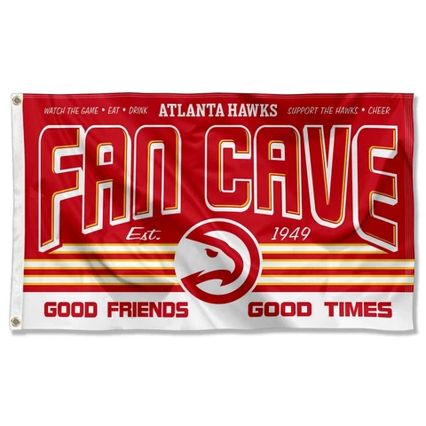 3x5 Foot Atlanta Hawks Fan Cave Flag Large Banner Cover