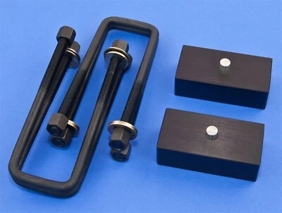 Bloco traseiro preto 2,5" substituição 1" OEM = 1,5" kit de elevação GMC Chevy 4WD 8-Lug - Imagem 1 de 2