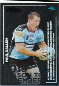 2020 Nrl Traders Season To Remember (SR10) Paul GALLEN Sharks - Picture 1 of 1