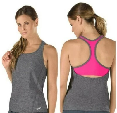 Speedo питания пульс вересковый серый бак кромки натяжной шнур спортивная спина размер 4 (маленький) новый с Ярлыками - Изображение 1 из 4