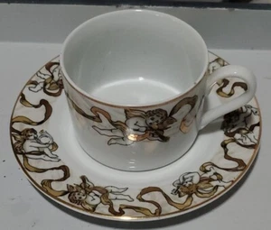 Juego de tazas de café y platillos de té adornos dorados... American Atelier Heavenly Hosts 33373 - Imagen 1 de 8