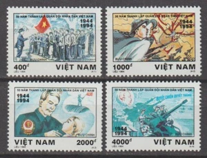 Francobolli Vietnam 1994 Esercito Popolare Scott # 2576-2579 MNH - Foto 1 di 1