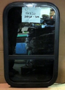 RV windows sash style +screen tring smoke glass 16 x 26 x 1 7/8   C160.2 - Picture 1 of 2
