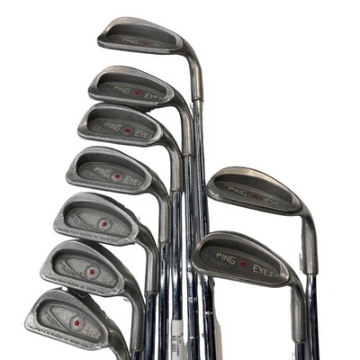 Ping EYE2 Stainless Iron Set 3-9,PW,SW RH ZZ Lite Steel UNI Flex 9pcs 25112701 - Image 1 of 4