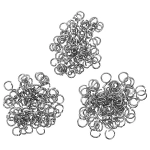 300 Pezzi Salto Aperto Tondo Acciaio Inox per Riparazione Collana Bracciale - Foto 1 di 19