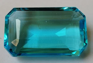 AAA+++ 141 Ct. Large Swiss Blue Emerald Cut Stunning Loose Gemstone @Best Price - Picture 1 of 7