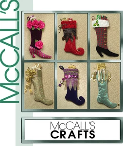 2006 NEW Fancy Christmas Stockings 6 Styles Sewing Pattern McCall's 5261 OOP - Picture 1 of 3