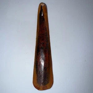 Vintage 6,25" Schuhlöffel braun leichtes Holz - Bild 1 von 10