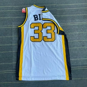 Throwback Larry Big Bird #33 High School Basketball Jersey Top Sewn Valley S-3XL - Picture 1 of 6