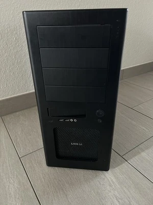 Lian Li PC 8N Aluminium Gehäuse MIDI ATX Schwarz Superzustand Rentner PC - Bild 1 von 4
